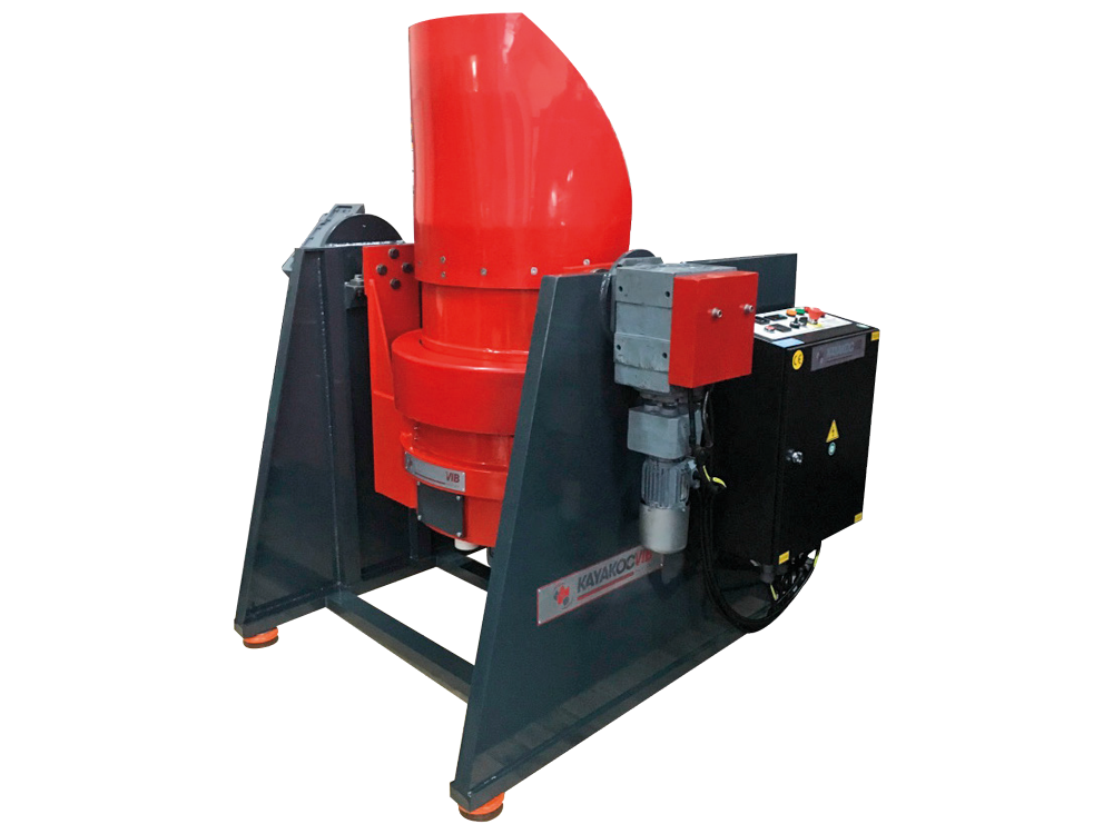 KSM160 centrifugal disc finishing machine with tilting bowl and control panel