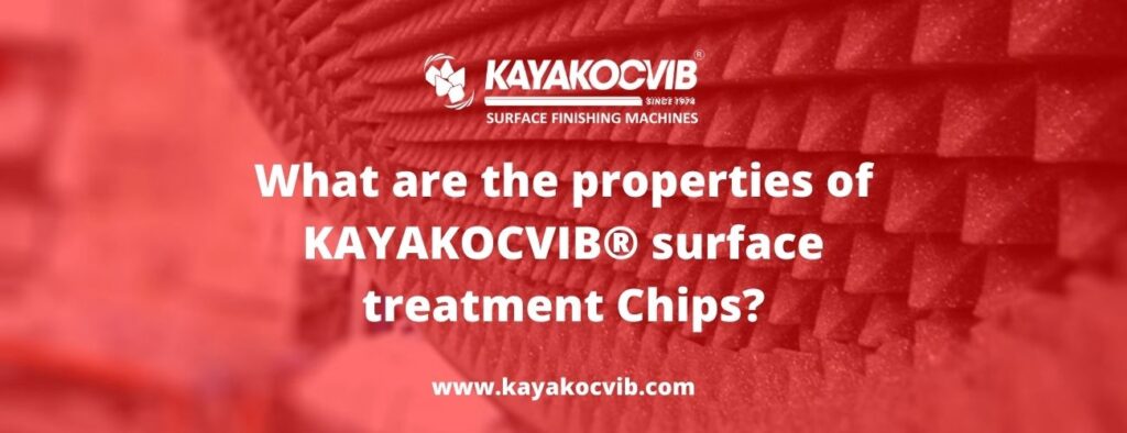 Abrasive finishing chips used in mass finishing surface treatment processes