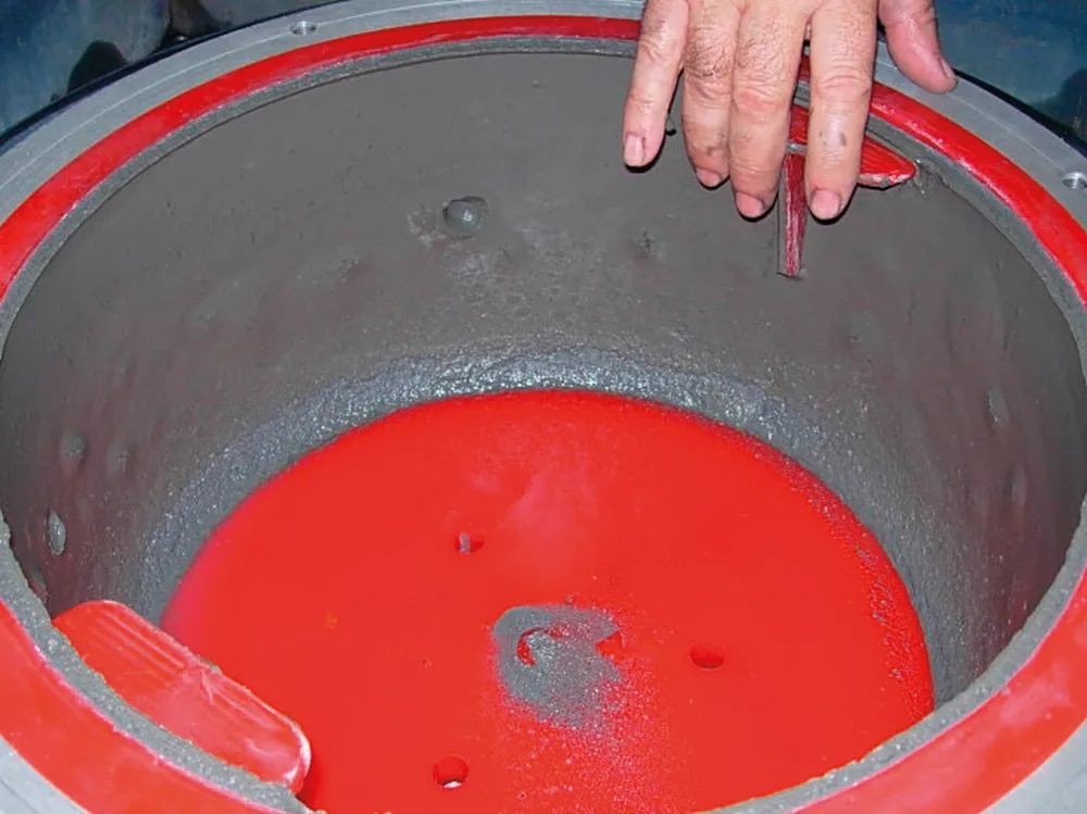 ENVIRO1000 centrifugal wastewater treatment basket with sludge residue after separation