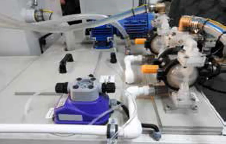ENVIRO1000 wastewater treatment system pump and valve assembly detail