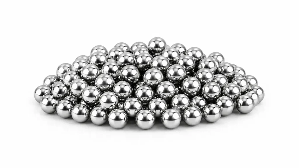 Stainless steel burnishing media balls for mass finishing and polishing