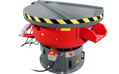 KVM200 circular vibratory finishing machine with automatic separation screen